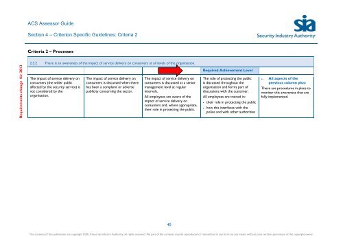 ACS Assessor Guide - Security Industry Authority