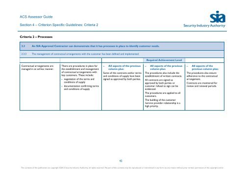 ACS Assessor Guide - Security Industry Authority