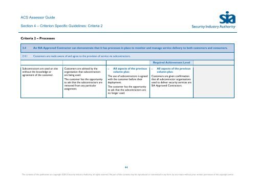 ACS Assessor Guide - Security Industry Authority