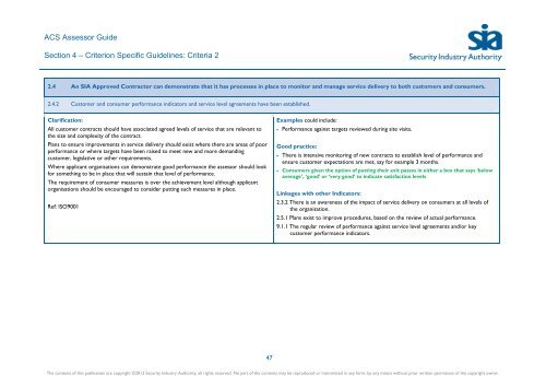 ACS Assessor Guide - Security Industry Authority