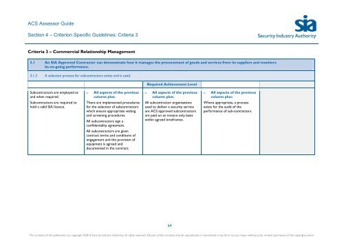 ACS Assessor Guide - Security Industry Authority