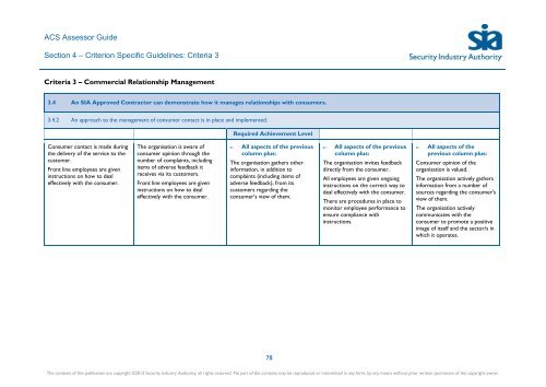 ACS Assessor Guide - Security Industry Authority