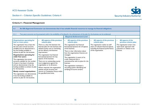 ACS Assessor Guide - Security Industry Authority