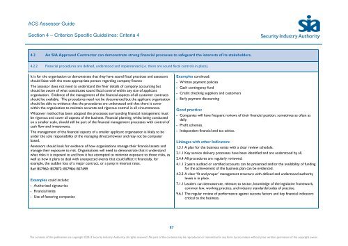 ACS Assessor Guide - Security Industry Authority