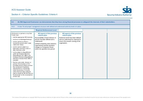 ACS Assessor Guide - Security Industry Authority