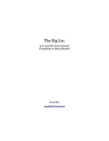 The Big Lie 9-11 and Government Complicity in Mass Murder [PDF]
