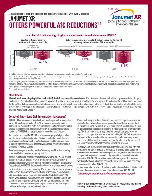 Start with once-daily JANUMET XR for convenient dosing - Januvia