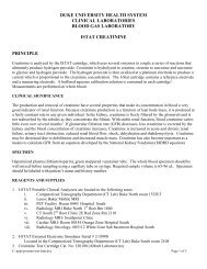 Procedures - Point of Care Testing - Duke University