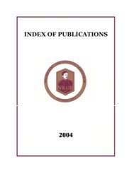 walter reed army institute of research index to publications 2004
