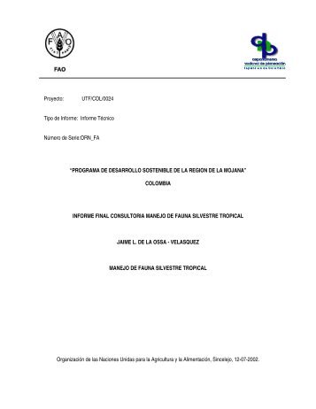 Informe Técnico Número de Serie: ORN_FA - Parques Nacionales ...