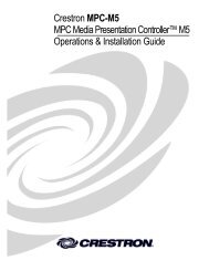 Operations & Installation Guide: MPC-M5 - Crestron