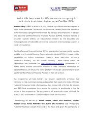 Kotak Life becomes first Life Insurance company in India to train ...