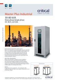 Riello Master Plus Industrial UPS - Critical Power Supplies