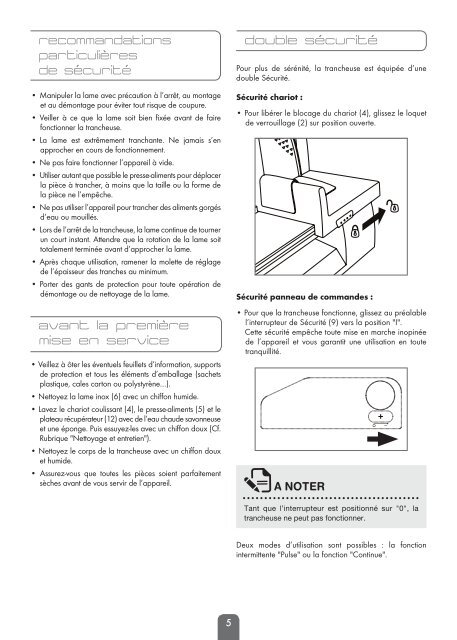 Notice d'utilisation - Trancheuse domestique - PT ... - Riviera et Bar