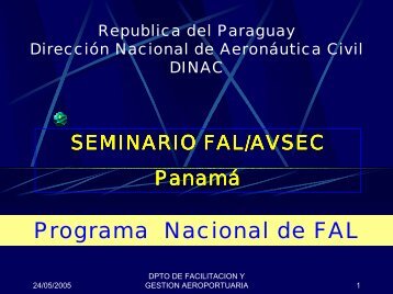 clac/sem fal/avsec - Comisión Latinoamericana de Aviación Civil