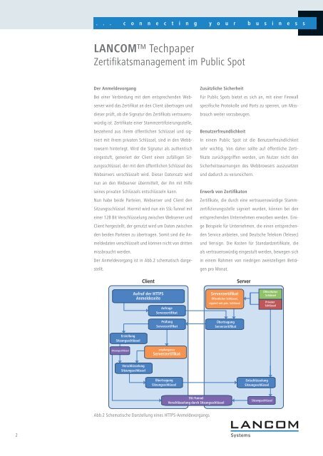 Zertifikatsmanagement im Public Spot (PDF) - LANCOM Systems