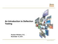 Deflection Testing Introduction - Pavements/Materials Conference