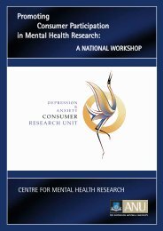 Promoting Consumer Participation in Mental Health Research