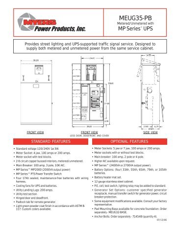 MEUG35-PB - Myers Power Products, Inc.