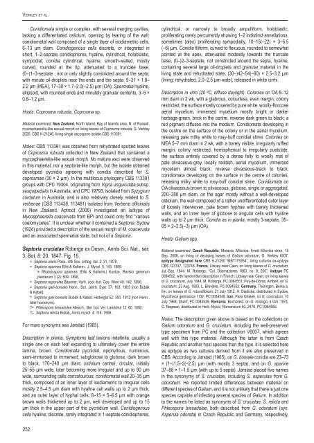 A new approach to species delimitation in Septoria - CBS - KNAW