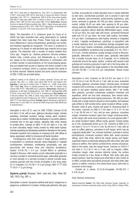 A new approach to species delimitation in Septoria - CBS - KNAW