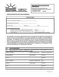 Application for Site Plan Control - Municipality of Leamington