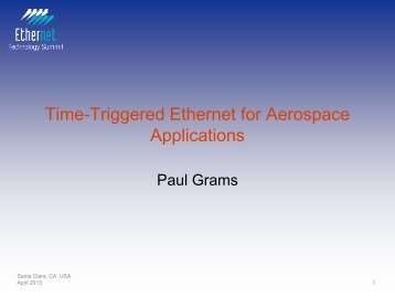 Time-Triggered Ethernet for Aerospace Applications