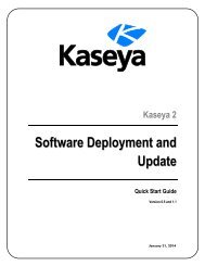 Software Deployment and Update - Kaseya Documentation