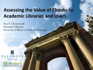 Assessing the Value of Ebooks to Academic Libraries ... - Lib-Value