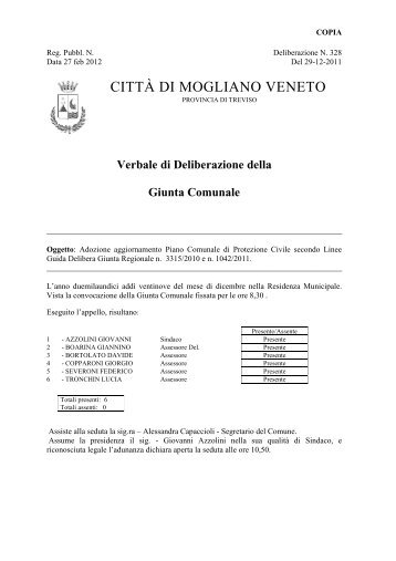 CITTÀ DI MOGLIANO VENETO - Comune di Mogliano Veneto