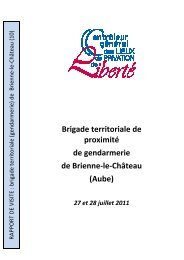 Rapport de visite de la brigade territoriale de gendarmerie de ...