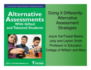 Doing It Differently: Alternative Assessment Strategies - NAGC