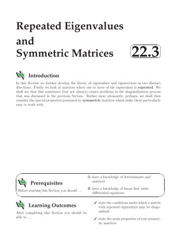 Repeated Eigenvalues and Symmetric Matrices