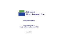 Fairmount Heavy Transport N.V.