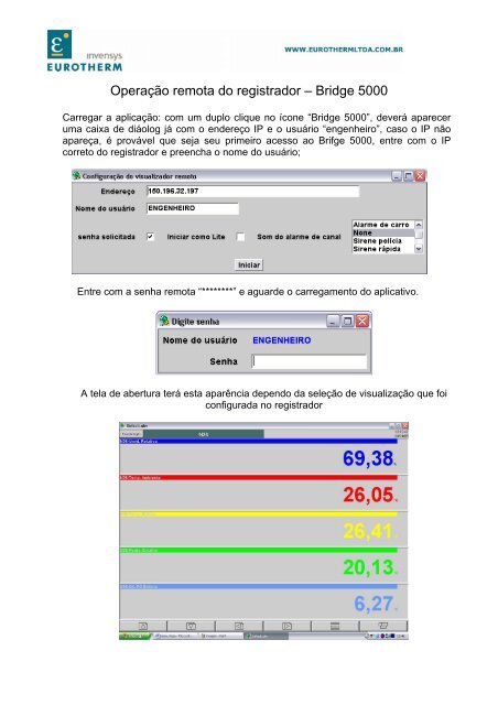 Guia de uso do Bridge/Review SÃ©ries 5000 e 6000 ... - Eurotherm Ltda