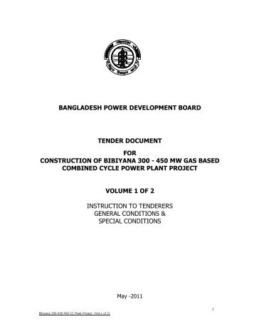Bibiyana 300-450 MW CCPP Vol I.pdf - BPDB