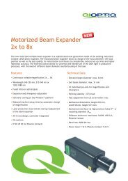 Motorized Beam Expander 2x to 8x - Qioptiq Q-Shop