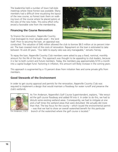 case study: naperville country club - CMAA