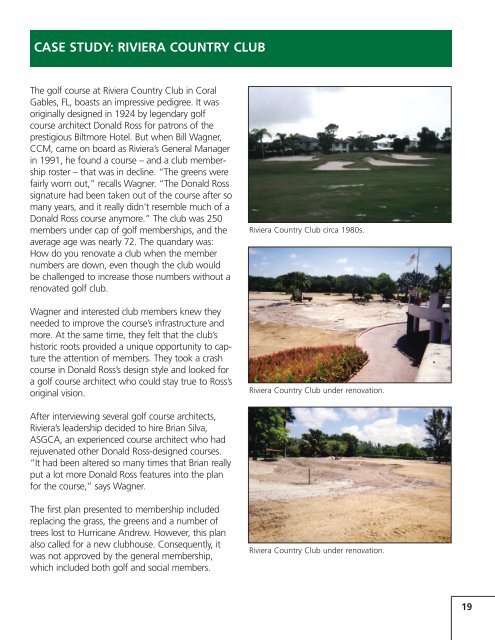 case study: naperville country club - CMAA