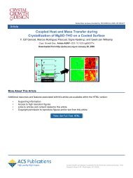 Coupled Heat and Mass Transfer during Crystallization of MgSO4 ...