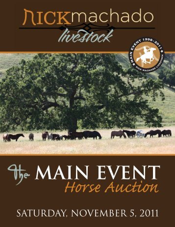 View the 2011 Sale Price catalog! - Rick Machado Livestock