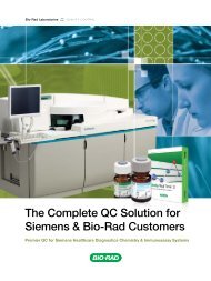 Controls For Siemens Diagnostics Instruments - QCNet