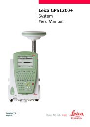 Leica GPS1200+ System Field Manual