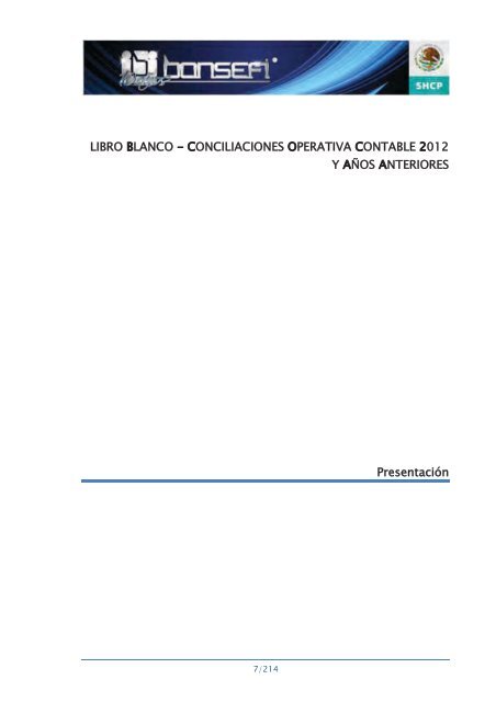 Informe de RendiciÃ³n de Cuentas 2006-2012 - Bansefi