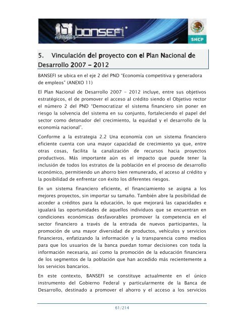 Informe de RendiciÃ³n de Cuentas 2006-2012 - Bansefi