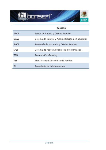 Informe de RendiciÃ³n de Cuentas 2006-2012 - Bansefi