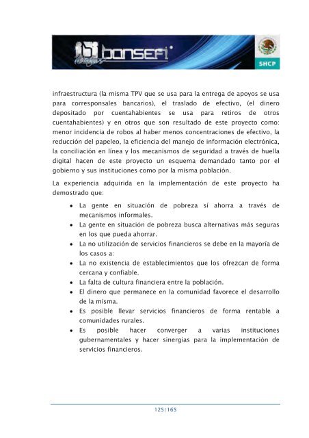 Informe de RendiciÃ³n de Cuentas 2006-2012 - Bansefi