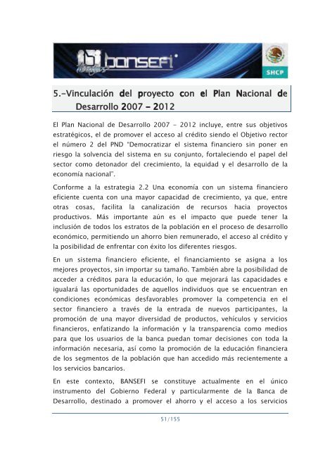 Informe de RendiciÃ³n de Cuentas 2006-2012 - Bansefi