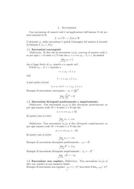 Successioni e serie geometrica