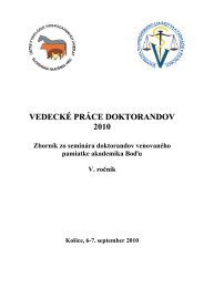 vedeckÃ© prÃ¡ce doktorandov 2010 - SlovenskÃ¡ AkadÃ©mia Vied v ...